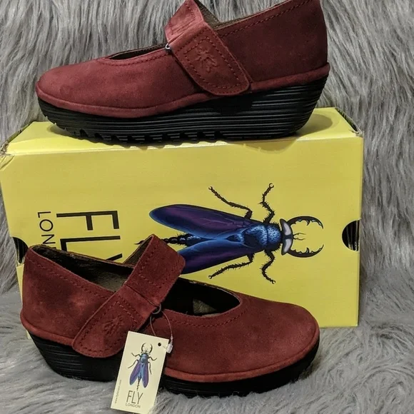 Fly London Suede Mary Jane Wedges (W39) - Picture 1 of 12